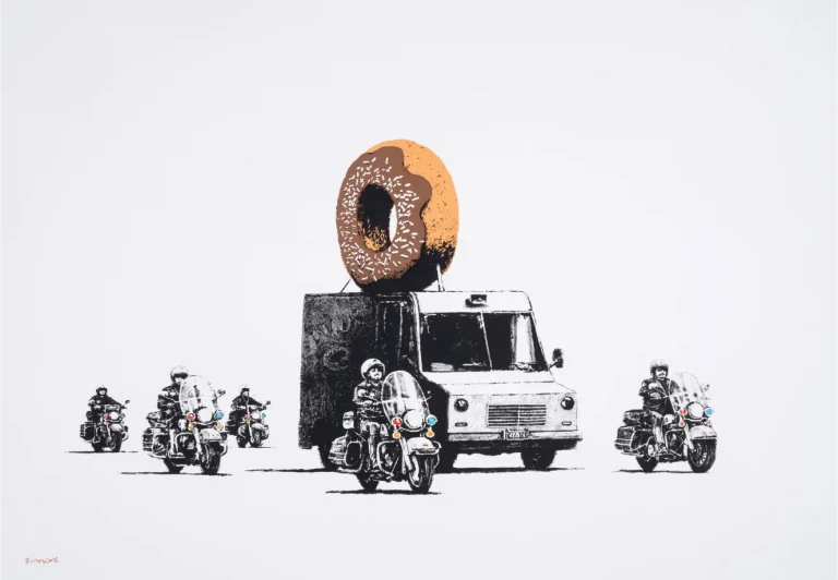 $42,000
Donuts (chocolate), 2009BanksyLimited Edition Print